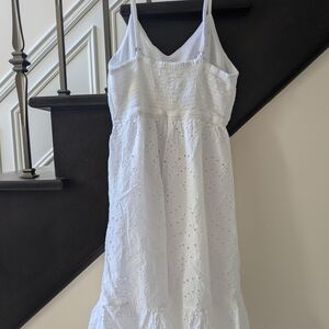 Elegant White Eyelet Kids Dress
